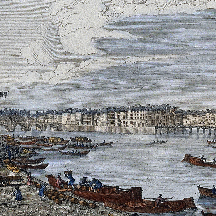 Vue de l’Hôtel de Ville de Paris - Une estampe d’après Jacques Rigaud