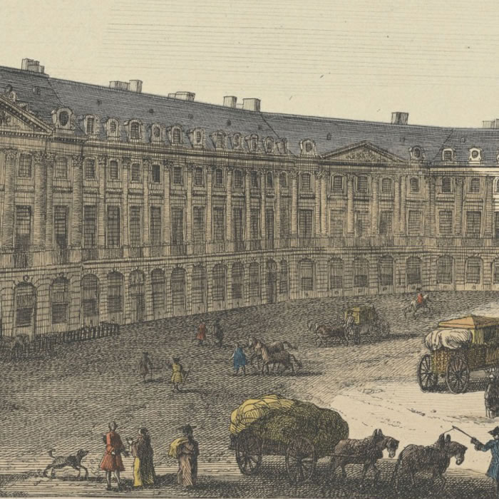 View of place Louis-le-Grand (place Vendôme) - Une estampe d’après Jacques Rigaud