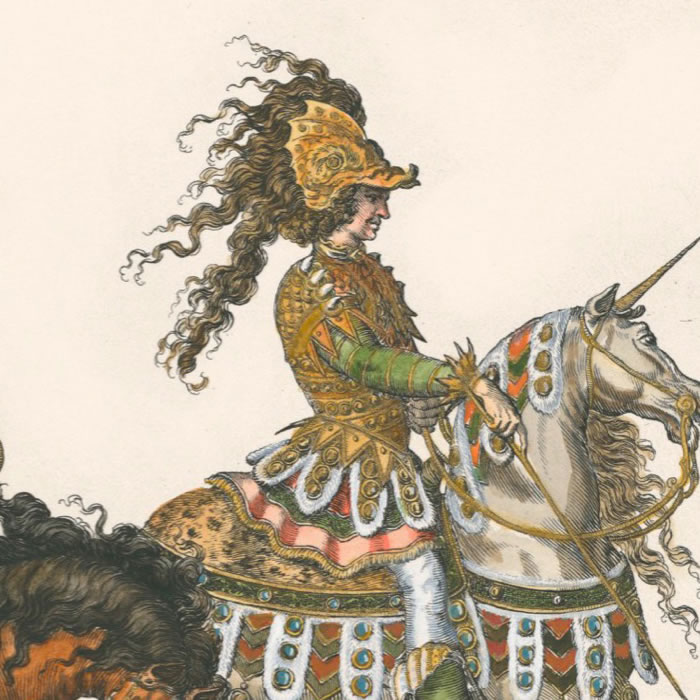 Fifth Quadrille: Native American page and squire - Une estampe d’après François Chauveau