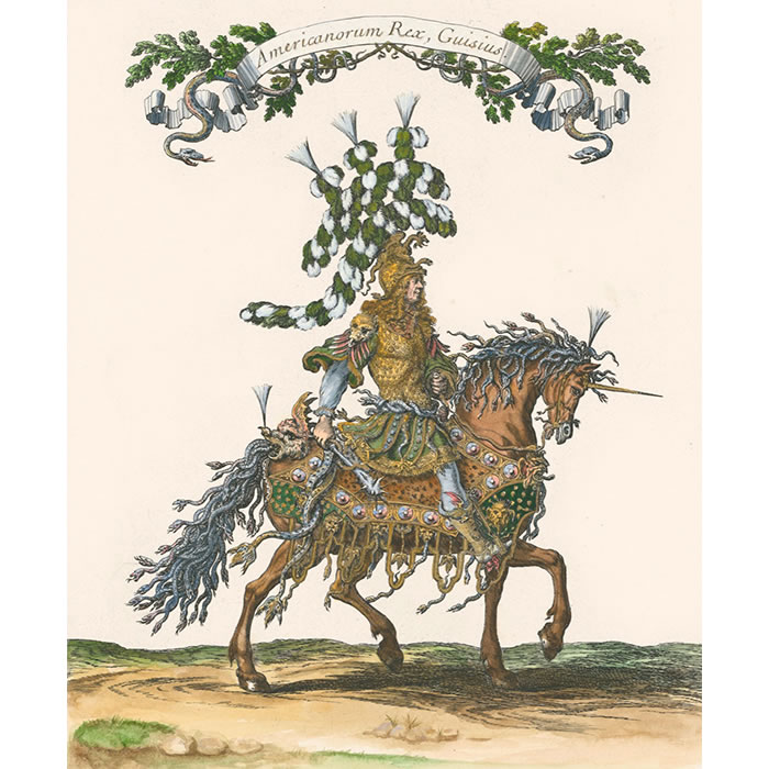 The Duke of Guise, king of the Native Americans - Une estampe d’après François Chauveau