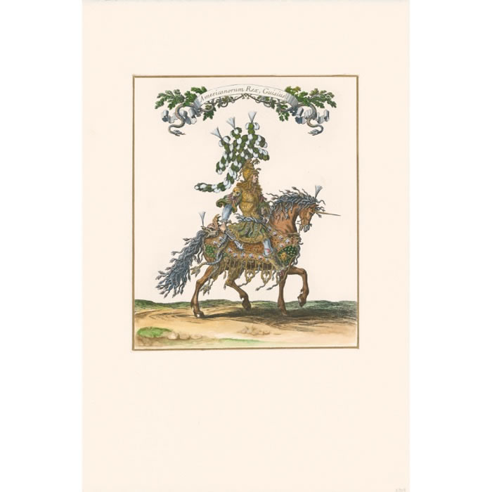 The Duke of Guise, king of the Native Americans - Une estampe d’après François Chauveau