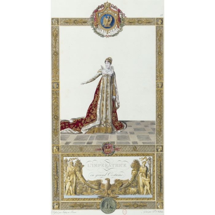 The Empress in “grand costume? (Joséphine) - Une estampe d’après Jean-Baptiste Isabey