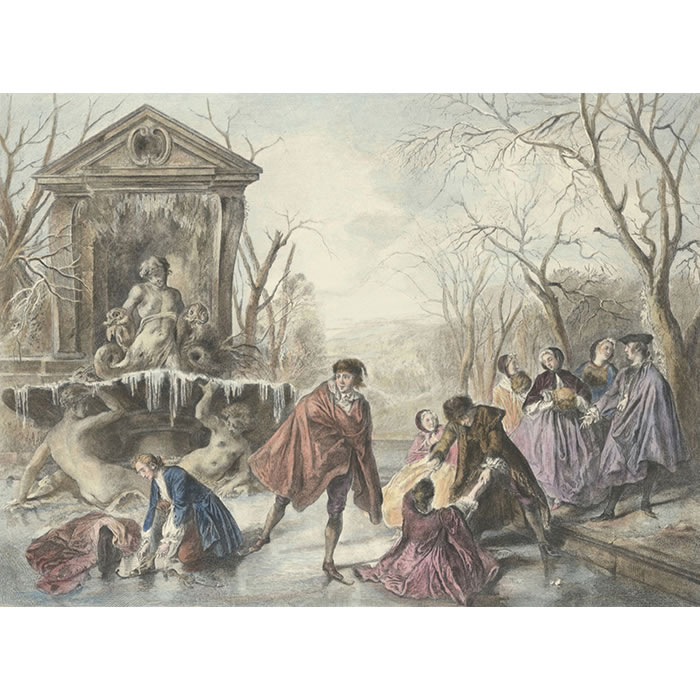 L’Hiver ou Les Patineurs - Une estampe d’après Nicolas Lancret