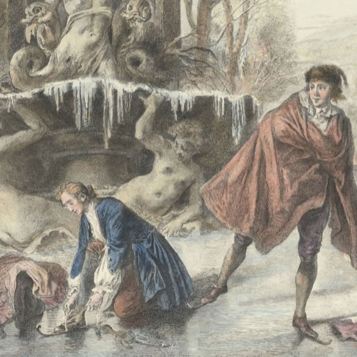 L’Hiver ou Les Patineurs - Une estampe d’après Nicolas Lancret