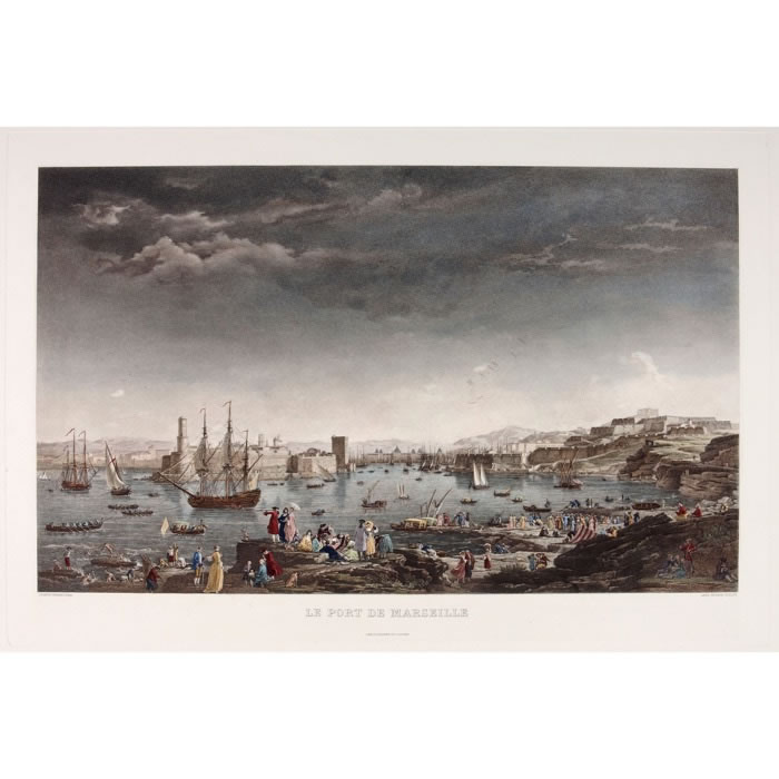 L’entrée du port de Marseille (1754) - Une estampe d’après Joseph Vernet