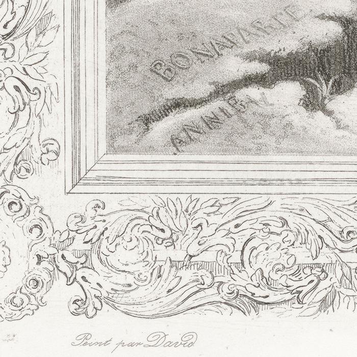 Napoleon Bonaparte, First Consul, crossing the Alps in May 1800 - Une estampe d’après Jacques Louis David