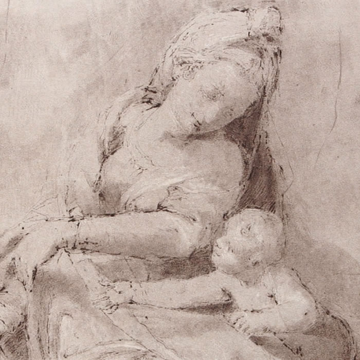 La Vierge à l’écuelle - Une estampe d’après Le Corrège