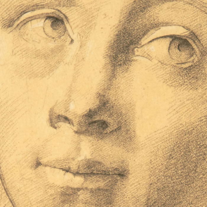 Tête de jeune homme - Une estampe d’après  Lorenzo di Credi