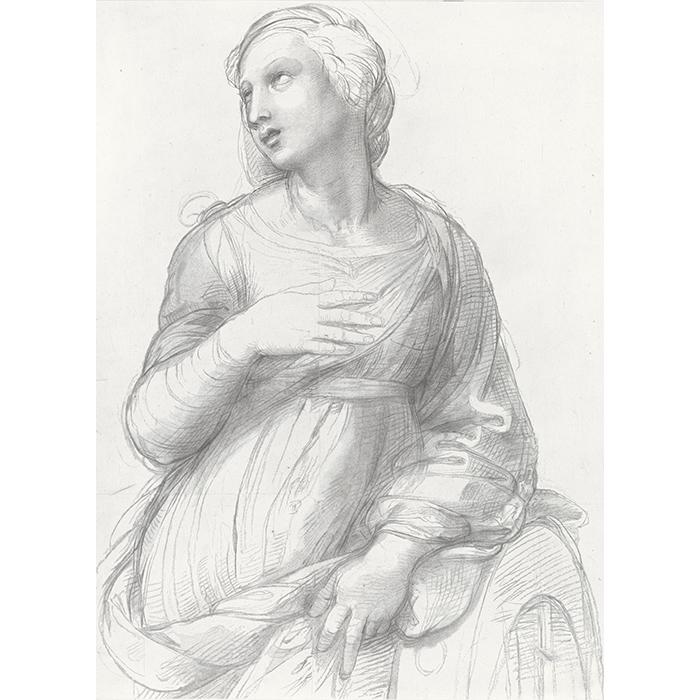 Étude pour sainte Catherine d’Alexandrie - Une estampe d’après  Raphaël