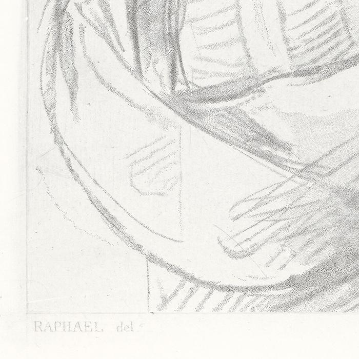 Étude pour sainte Catherine d’Alexandrie - Une estampe d’après  Raphaël