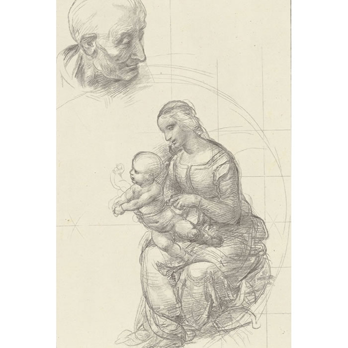 La Vierge et l’Enfant Jésus - Une estampe d’après  Raphaël