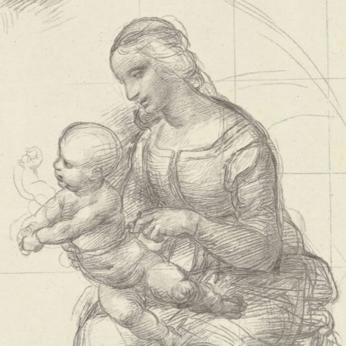 La Vierge et l’Enfant Jésus - Une estampe d’après  Raphaël