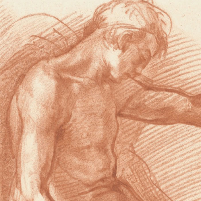 Study of the figure of a man - Une estampe d’après Andrea del Sarto