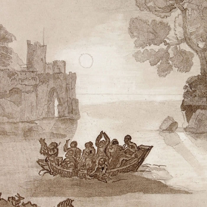 Paysage au bord de la mer - Une estampe d’après Claude Lorrain