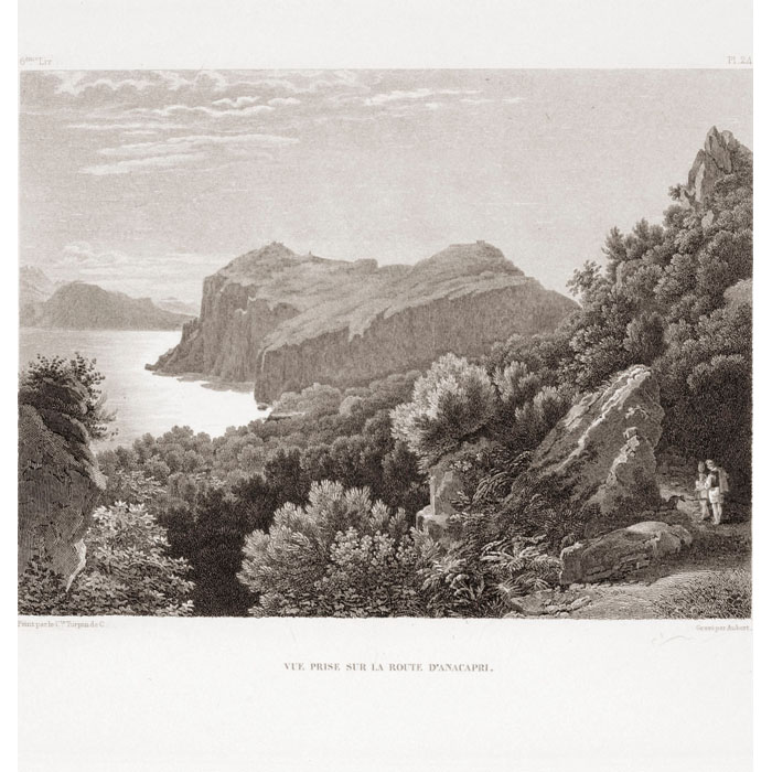 Naples gulf seen from the road to Anacapri - Une estampe d’après Lancelot-Théodore de Turpin de Crissé