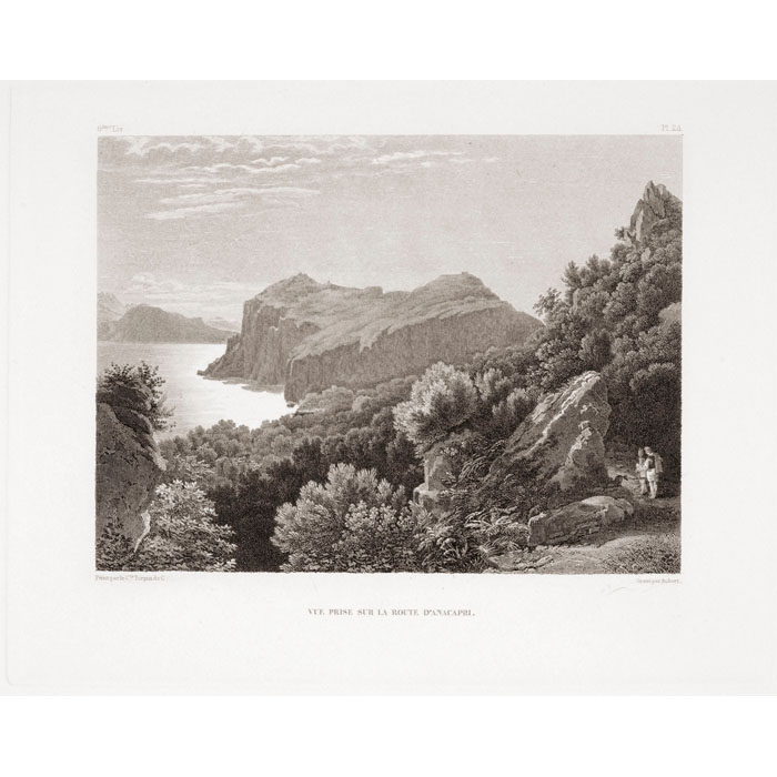 Naples gulf seen from the road to Anacapri - Une estampe d’après Lancelot-Théodore de Turpin de Crissé