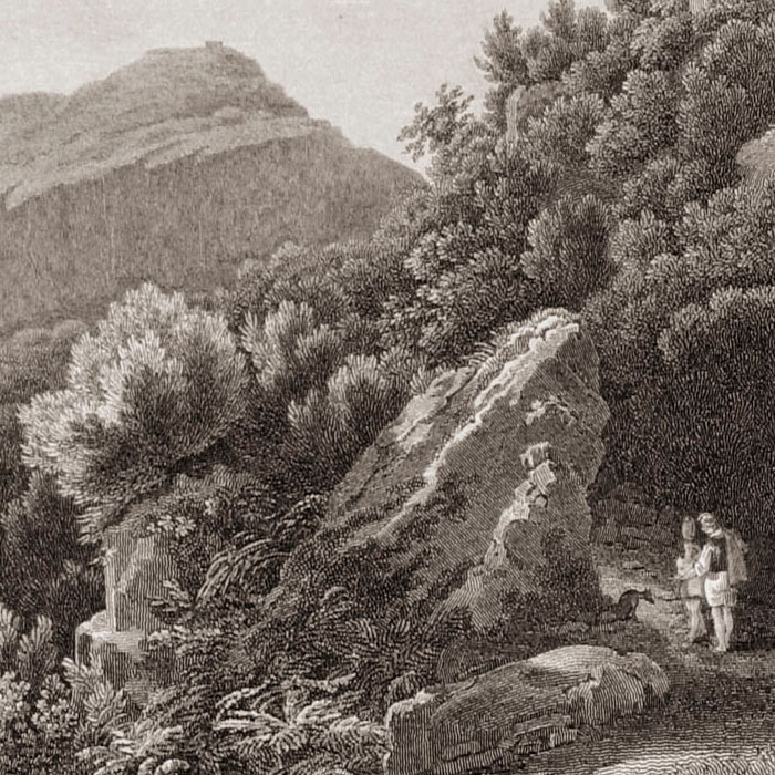 Naples gulf seen from the road to Anacapri - Une estampe d’après Lancelot-Théodore de Turpin de Crissé