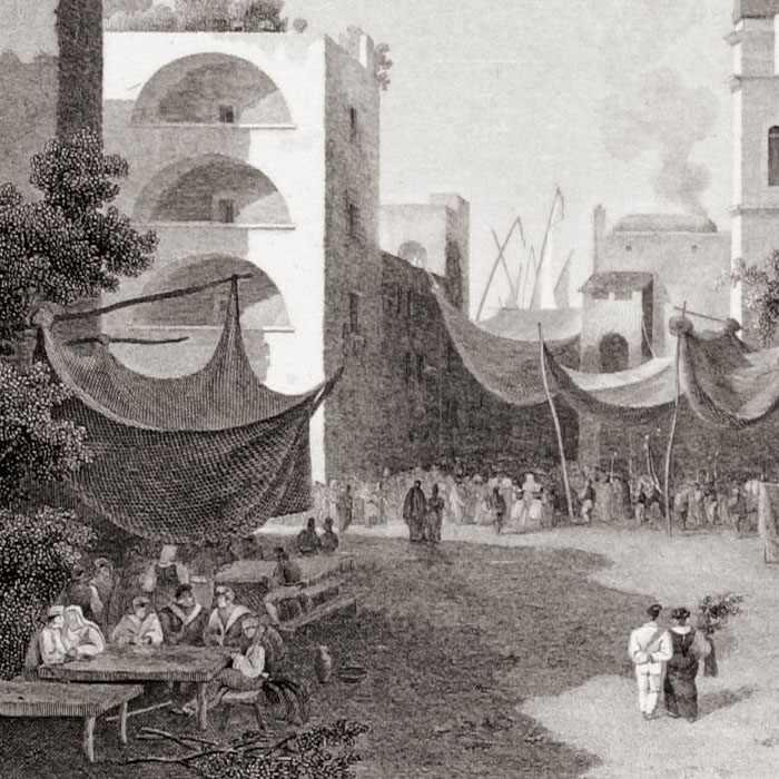 View of Procida, surroundings of Naples - Une estampe d’après Lancelot-Théodore de Turpin de Crissé