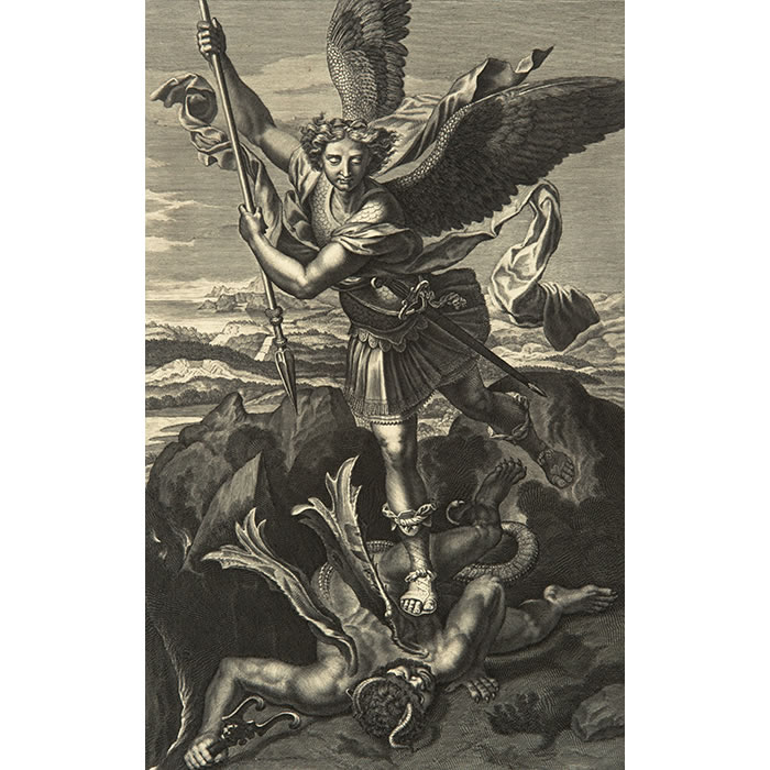 Saint Michael slaying the dragon
