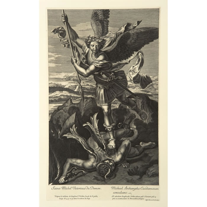 Saint Michael slaying the dragon