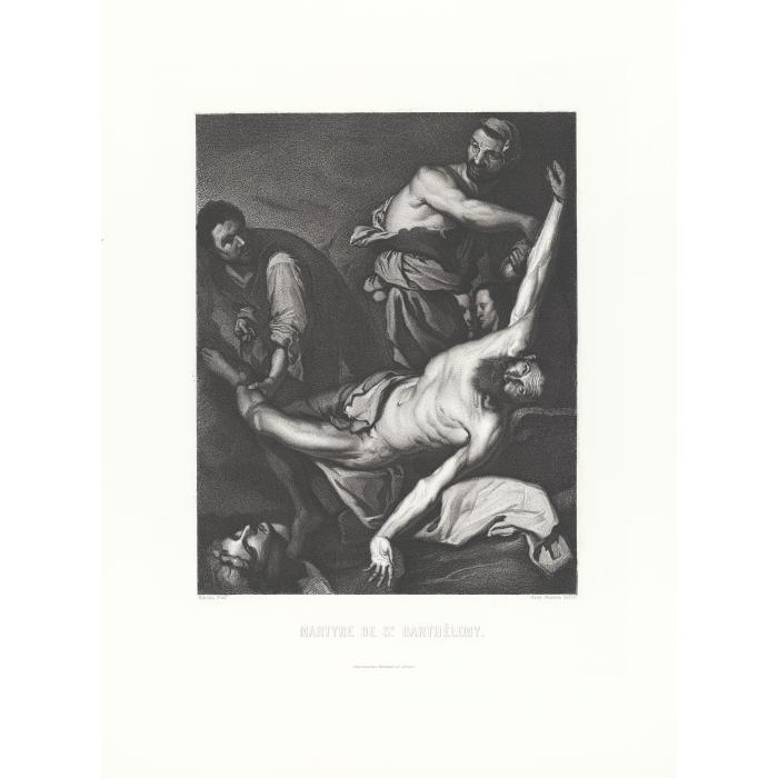 The Martyrdom of Saint Bartholomew - Une estampe d’après José de Ribera