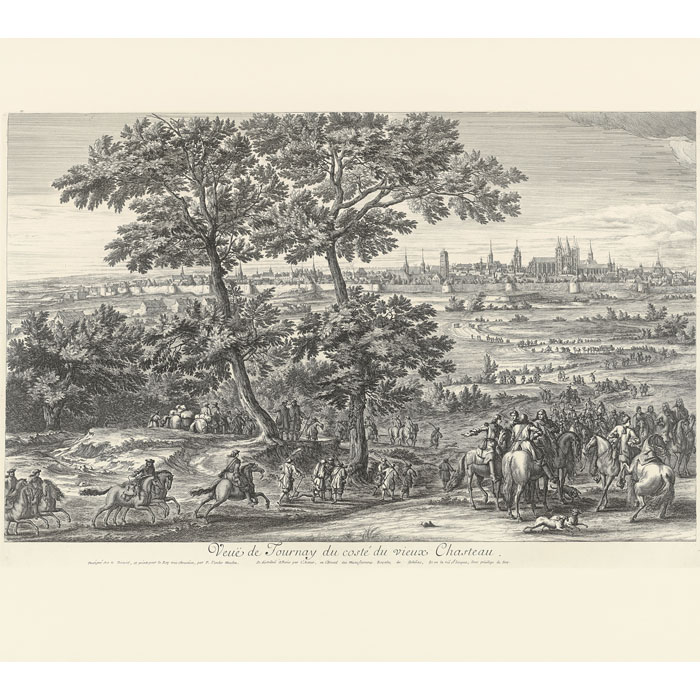 View of Tournai (In two plates) - Une estampe d’après Adam Frans van Der Meulen