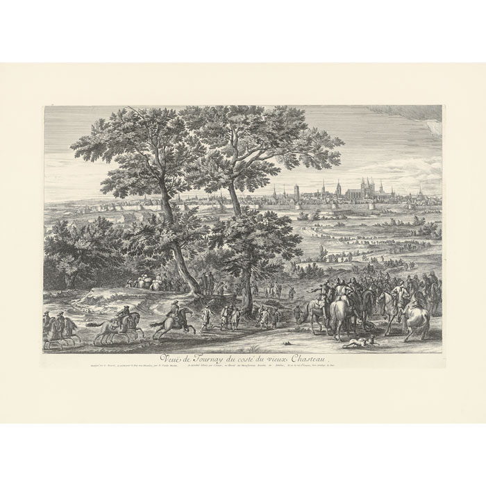 View of Tournai (In two plates) - Une estampe d’après Adam Frans van Der Meulen
