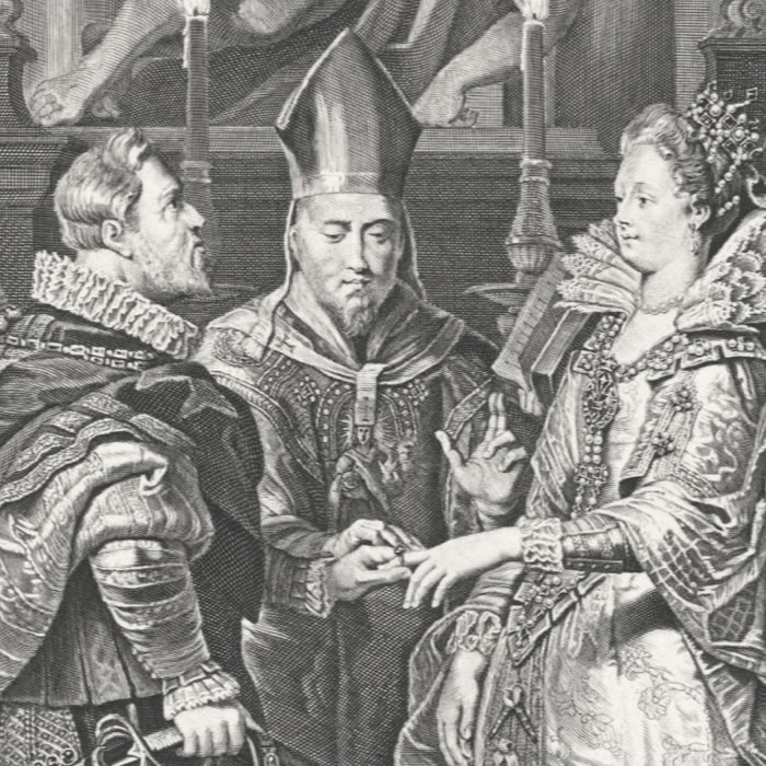 Le mariage de la reine - Une estampe d’après Petrus Paulus Rubens