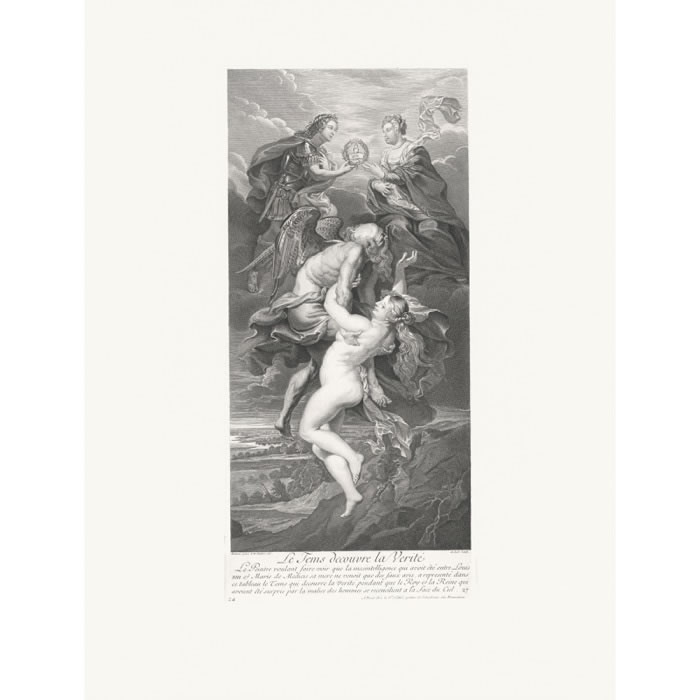 Time discovers Truth  - Une estampe d’après Peter Paul Rubens