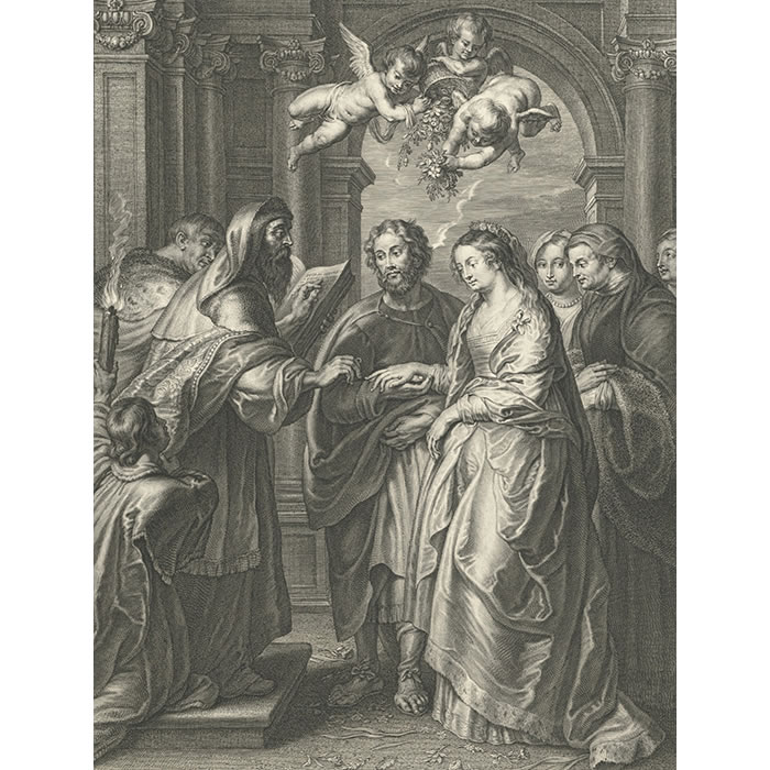 The Marriage of the Virgin - Une estampe d’après Peter Paul Rubens