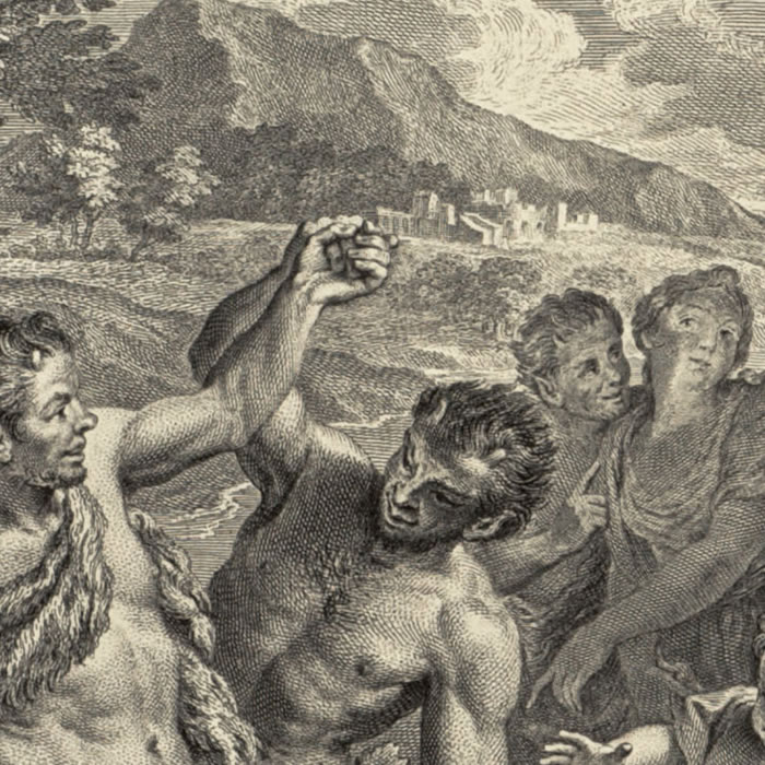 Terre : Triomphe de Cybèle, de Cérès et de Bacchus - Une estampe d’après Louis de Boullongne