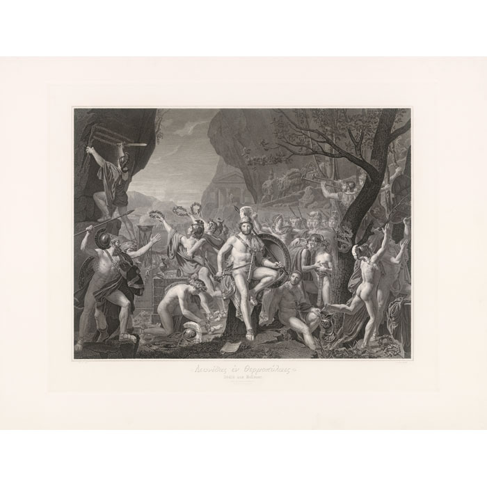 Leonidas in Thermopylae - Une estampe d’après Jacques Louis David