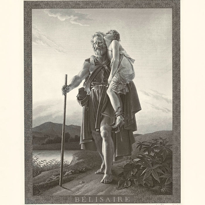 Blind Belisarius - Une estampe d’après François-Pascal-Simon Gérard