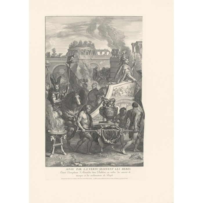 Entrée d’Alexandre dans Babylone - Une estampe d’après Charles Le Brun