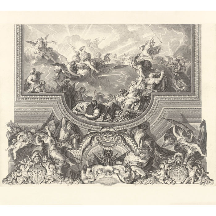 Capture of the City of Ghent in Six Days (1678) - Une estampe d’après Charles Le Brun