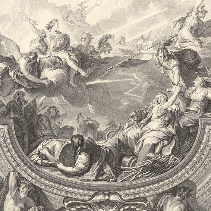 Capture of the City of Ghent in Six Days (1678) - Une estampe d’après Charles Le Brun