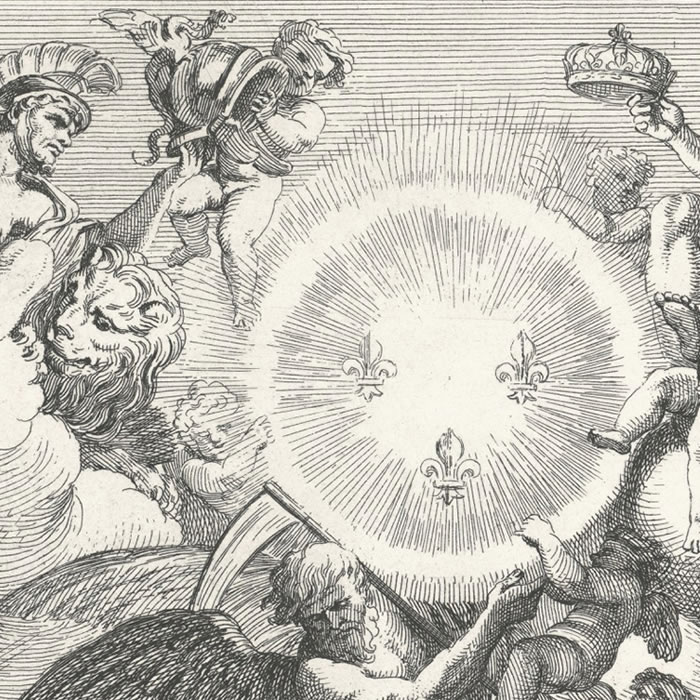 L’Assemblée des dieux (Vaux-le-Vicomte) - Une estampe d’après Charles Le Brun