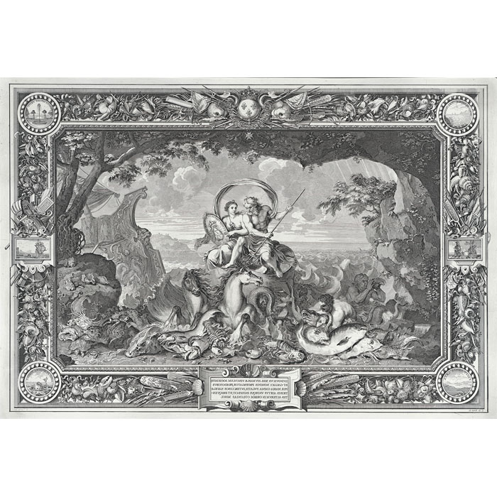 L’Eau (triomphe de Neptune et Amphitrite) - Une estampe d’après Charles Le Brun