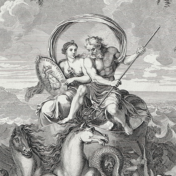 L’Eau (triomphe de Neptune et Amphitrite) - Une estampe d’après Charles Le Brun