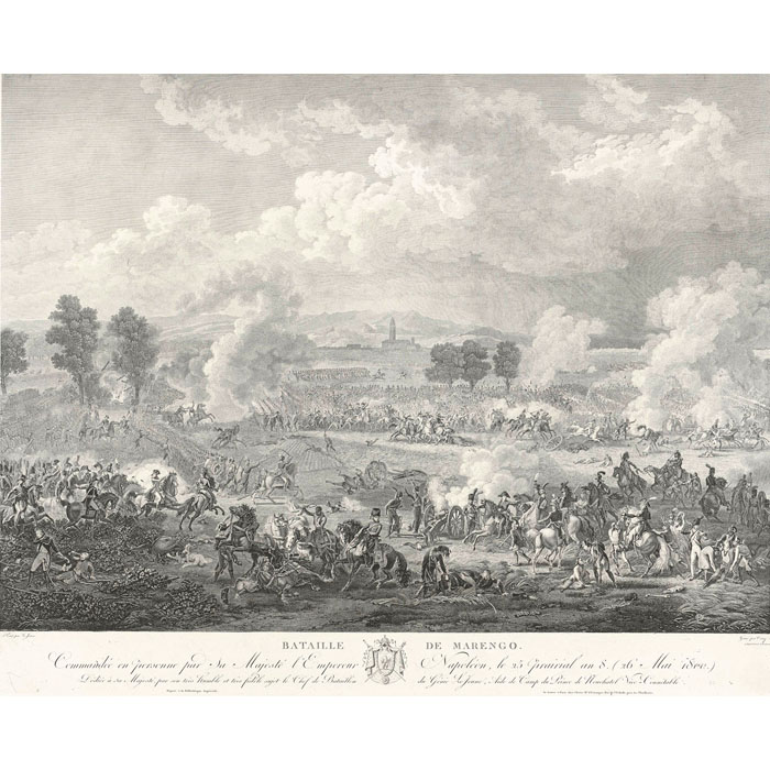 The Battle of Marengo (June 14, 1800) - Une estampe d’après Louis François Lejeune