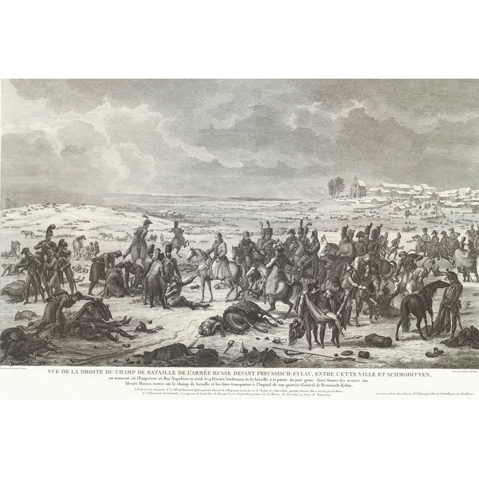 Bataille d’Eylau (9 février 1807) - Une estampe d’après Louis-François Lejeune