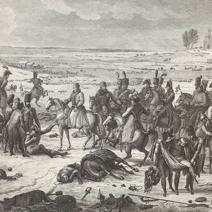 Bataille d’Eylau (9 février 1807) - Une estampe d’après Louis-François Lejeune