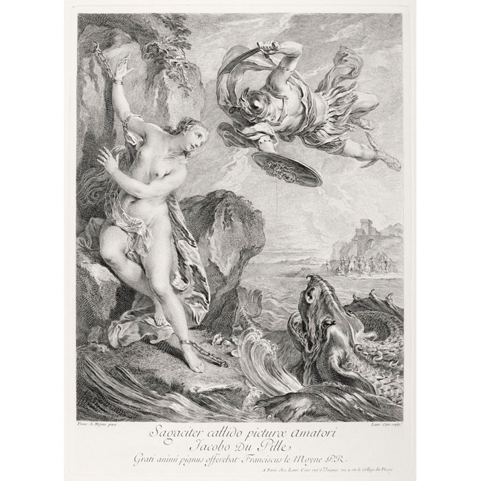Persée délivrant Andromède - Une estampe d’après François Lemoyne