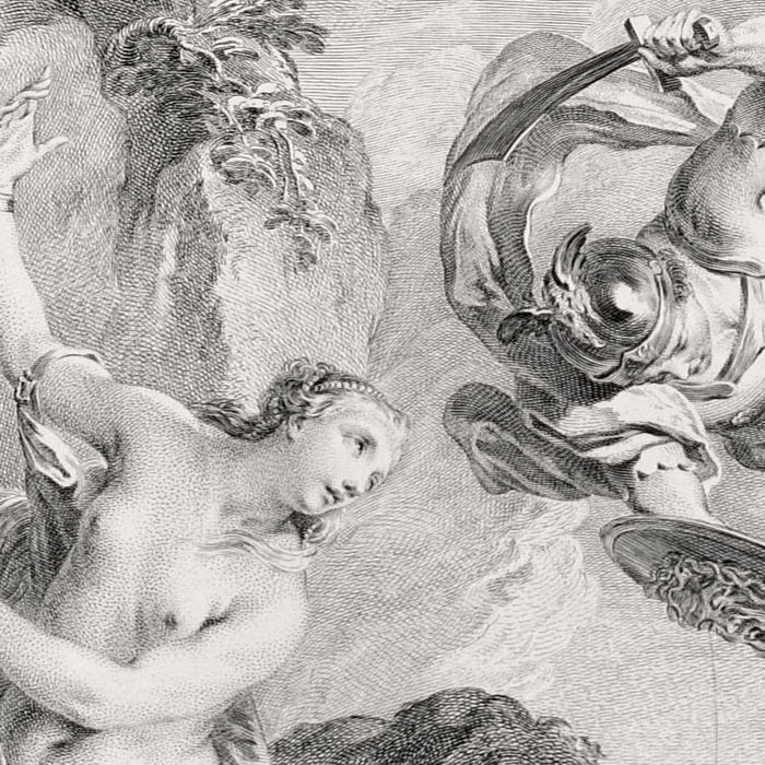 Persée délivrant Andromède - Une estampe d’après François Lemoyne