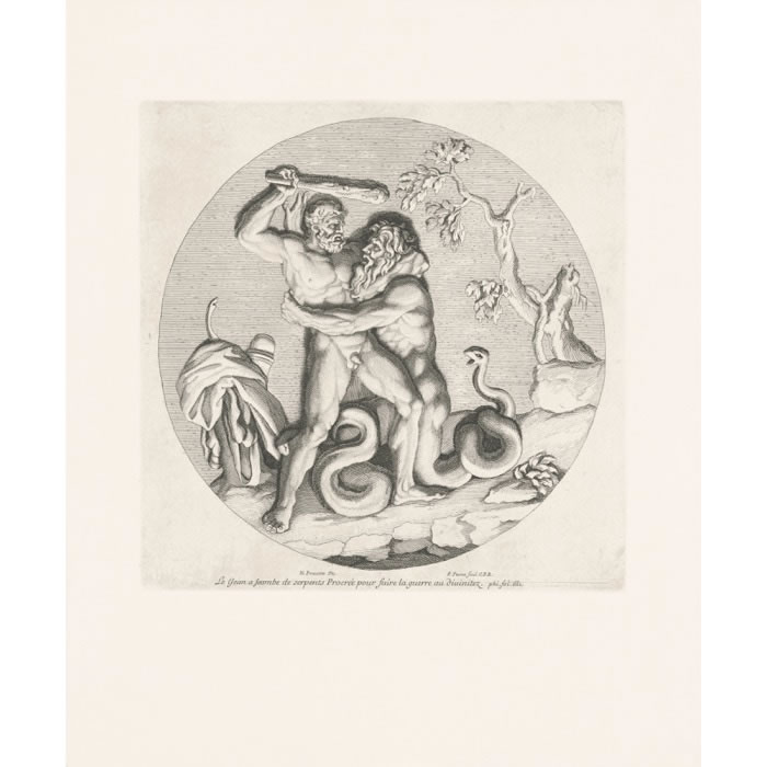 Battle of Hercules and Cacus - Une estampe d’après Nicolas Poussin