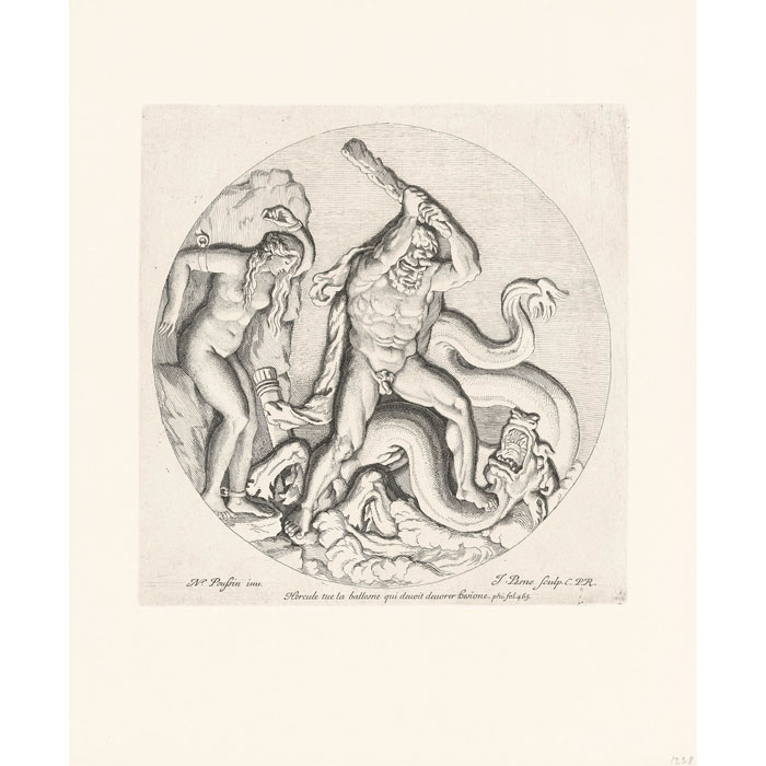 Hercule délivre Hésione - Une estampe d’après Nicolas Poussin