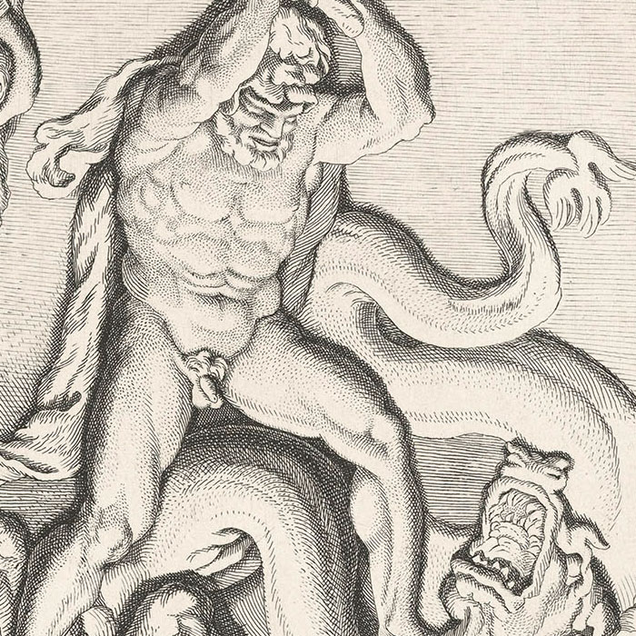 Hercule délivre Hésione - Une estampe d’après Nicolas Poussin