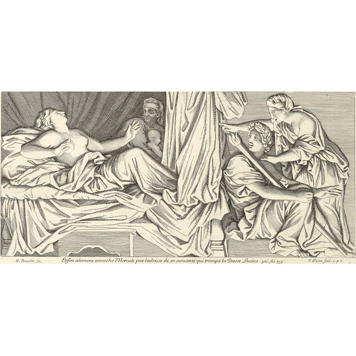 Naissance d’Hercule - Une estampe d’après Nicolas Poussin