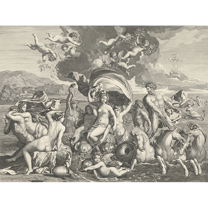 Le Triomphe de Galatée - Une estampe d’après Nicolas Poussin