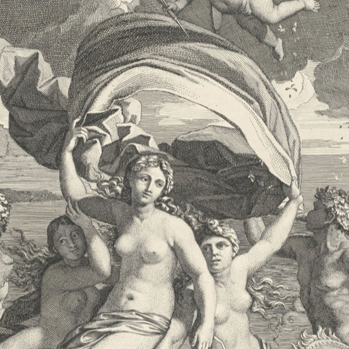 Le Triomphe de Galatée - Une estampe d’après Nicolas Poussin